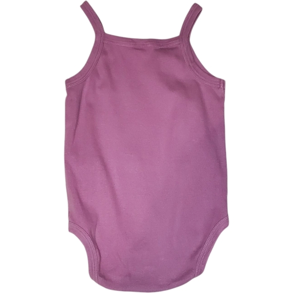 Kate Quinn Halter One-piece Bodysuit Ribbed Purple Baby Girls 18-24 Months - Picture 2 of 3